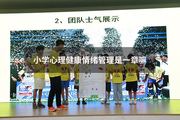 小学心理健康情绪管理是一章嘛
