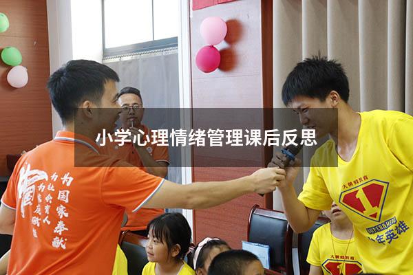 小学心理情绪管理课后反思