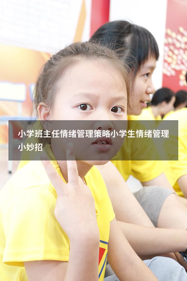 小学班主任情绪管理策略（小学生情绪管理小妙招）
