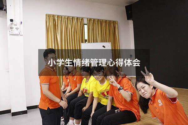 小学生情绪管理心得体会