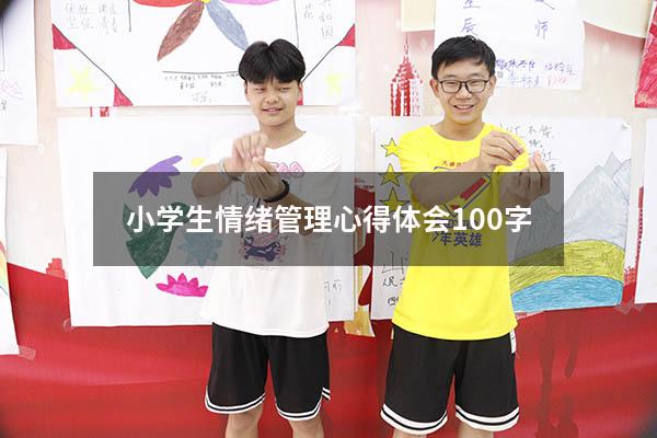 小学生情绪管理心得体会100字