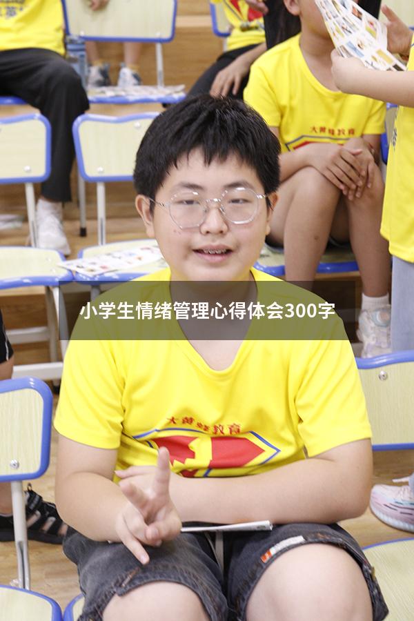 小学生情绪管理心得体会300字