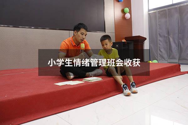 小学生情绪管理班会收获
