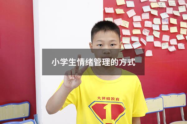 小学生情绪管理的方式
