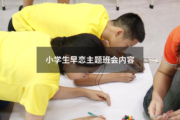 小学生早恋主题班会内容