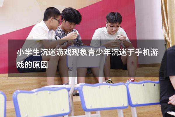 小学生沉迷游戏现象（青少年沉迷于手机游戏的原因）