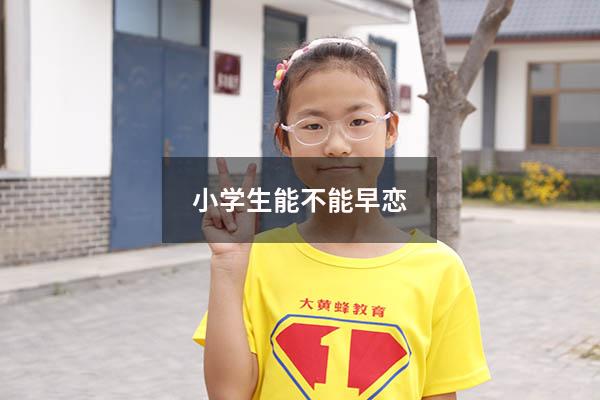 小学生能不能早恋