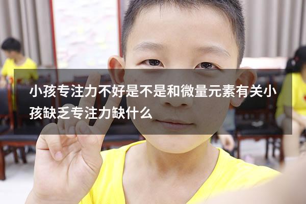 小孩专注力不好是不是和微量元素有关（小孩缺乏专注力缺什么）
