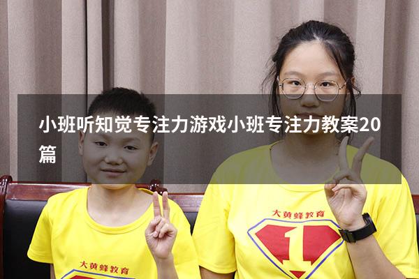 小班听知觉专注力游戏（小班专注力教案20篇）