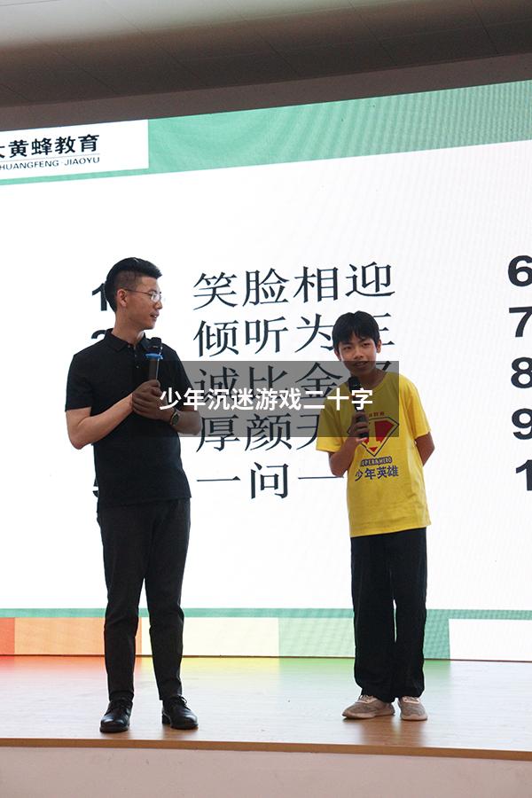 少年沉迷游戏二十字