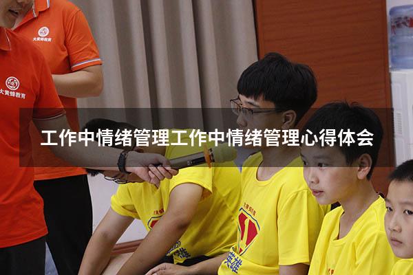工作中情绪管理（工作中情绪管理心得体会）