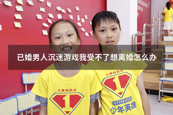 已婚男人沉迷游戏我受不了想离婚怎么办