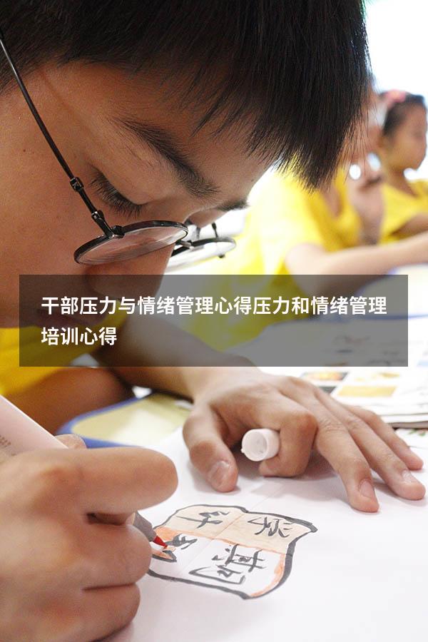 干部压力与情绪管理心得（压力和情绪管理培训心得）