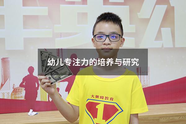 幼儿专注力的培养与研究