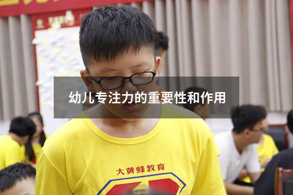 幼儿专注力的重要性和作用
