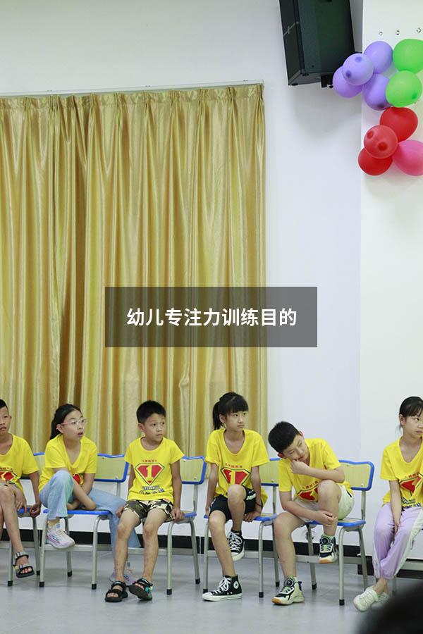 幼儿专注力训练目的