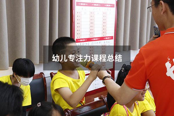 幼儿专注力课程总结