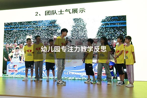 幼儿园专注力教学反思