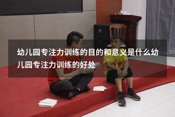 幼儿园专注力训练的目的和意义是什么（幼儿园专注力训练的好处）