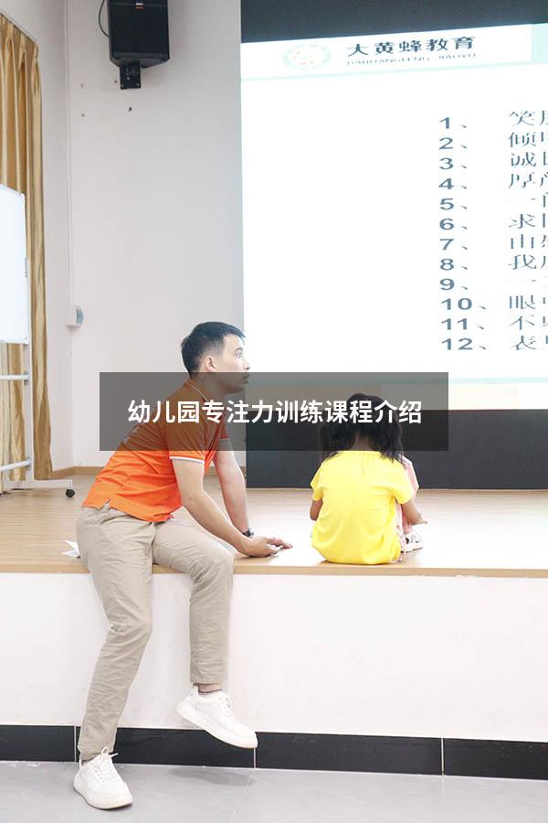 幼儿园专注力训练课程介绍