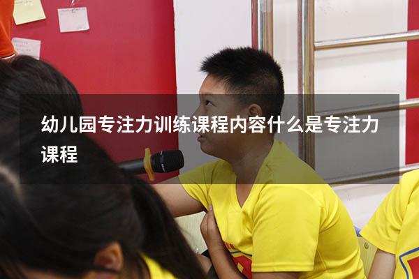 幼儿园专注力训练课程内容（什么是专注力课程）