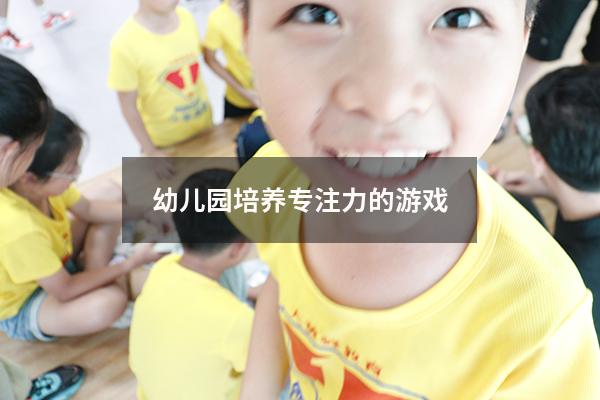 幼儿园培养专注力的游戏