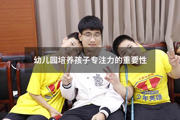 幼儿园培养孩子专注力的重要性
