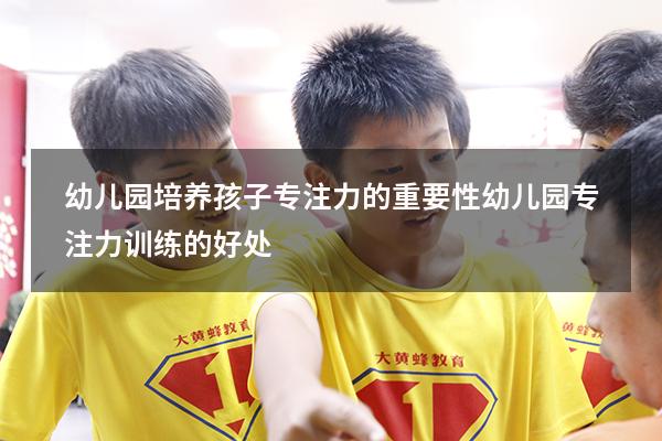 幼儿园培养孩子专注力的重要性（幼儿园专注力训练的好处）