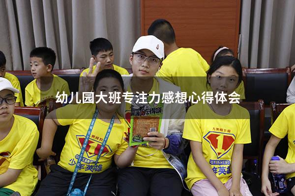 幼儿园大班专注力感想心得体会