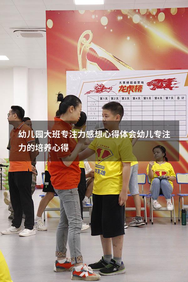 幼儿园大班专注力感想心得体会（幼儿专注力的培养心得）