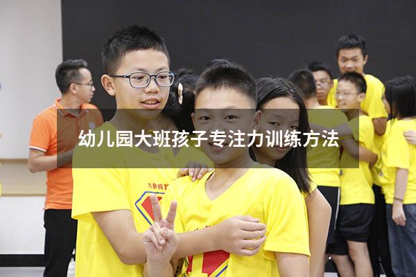 幼儿园大班孩子专注力训练方法