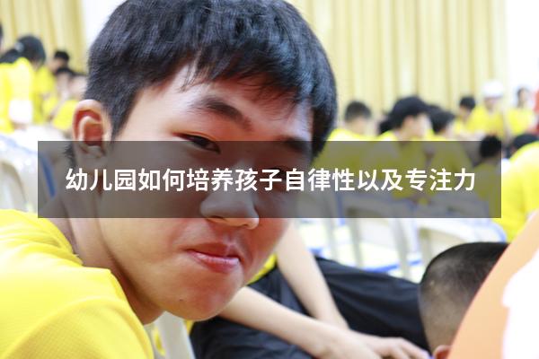 幼儿园如何培养孩子自律性以及专注力