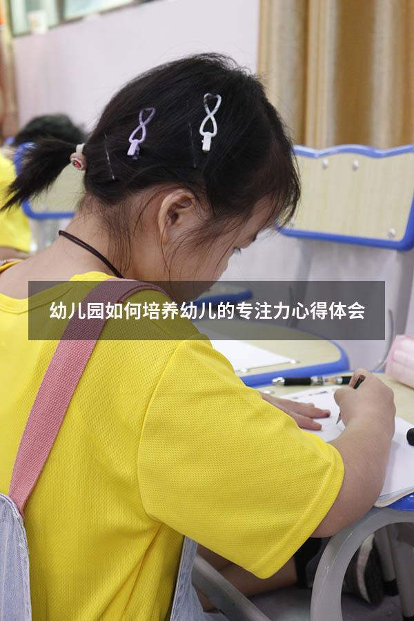 幼儿园如何培养幼儿的专注力心得体会