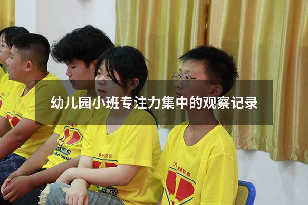 幼儿园小班专注力集中的观察记录