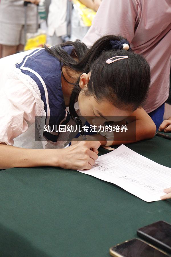 幼儿园幼儿专注力的培养