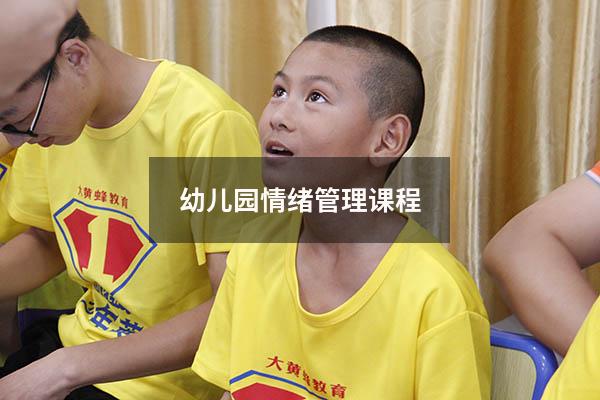 幼儿园情绪管理课程