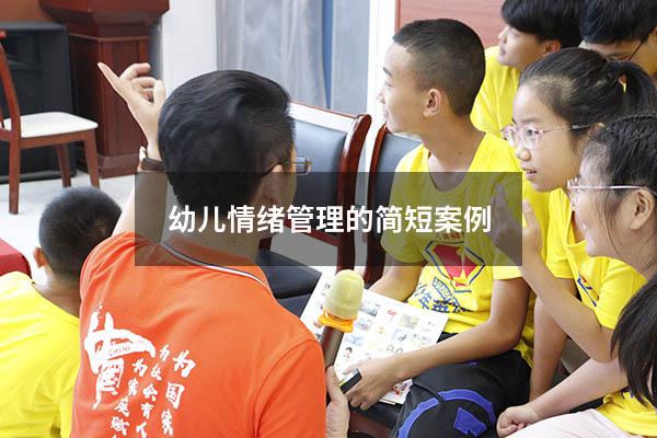 幼儿情绪管理的简短案例