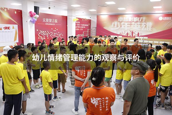 幼儿情绪管理能力的观察与评价