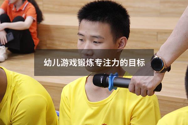 幼儿游戏锻炼专注力的目标
