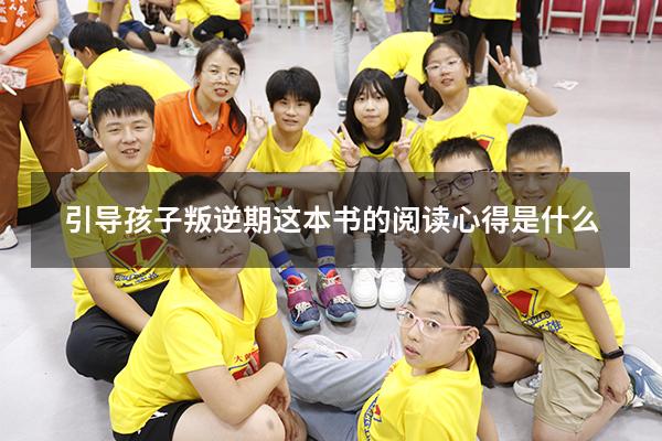 引导孩子叛逆期这本书的阅读心得是什么