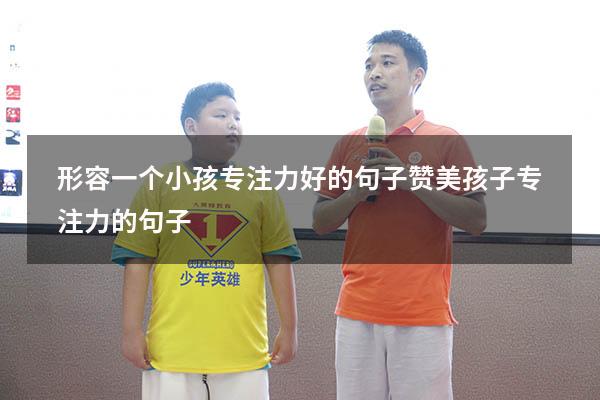 形容一个小孩专注力好的句子（赞美孩子专注力的句子）