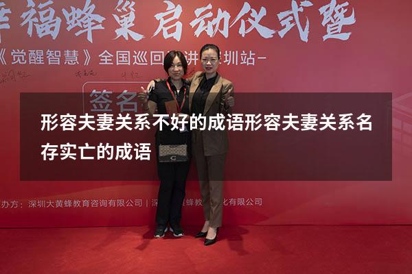 形容夫妻关系不好的成语（形容夫妻关系名存实亡的成语）