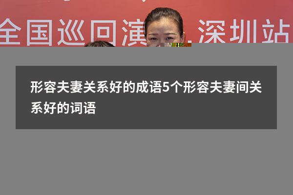形容夫妻关系好的成语5个（形容夫妻间关系好的词语）
