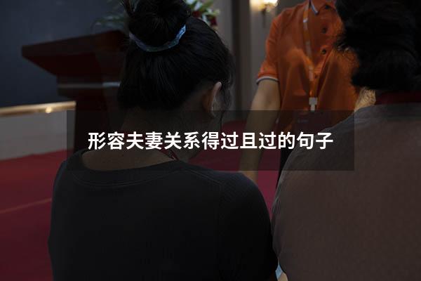 形容夫妻关系得过且过的句子