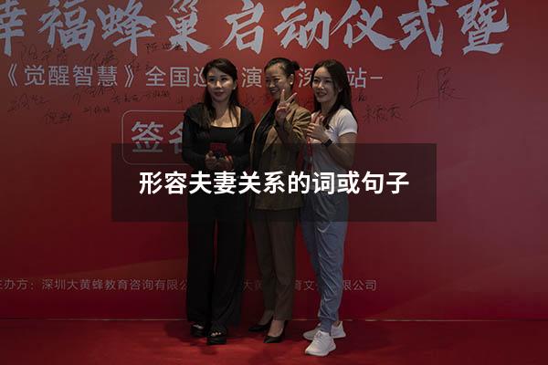 形容夫妻关系的词或句子