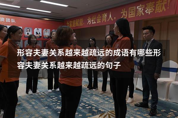 形容夫妻关系越来越疏远的成语有哪些（形容夫妻关系越来越疏远的句子）