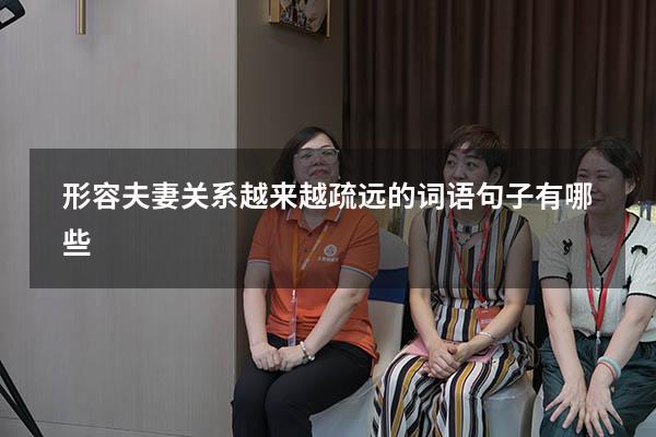 形容夫妻关系越来越疏远的词语句子有哪些