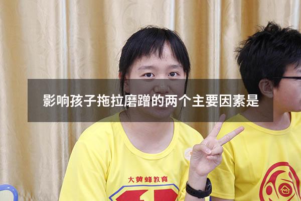 影响孩子拖拉磨蹭的两个主要因素是