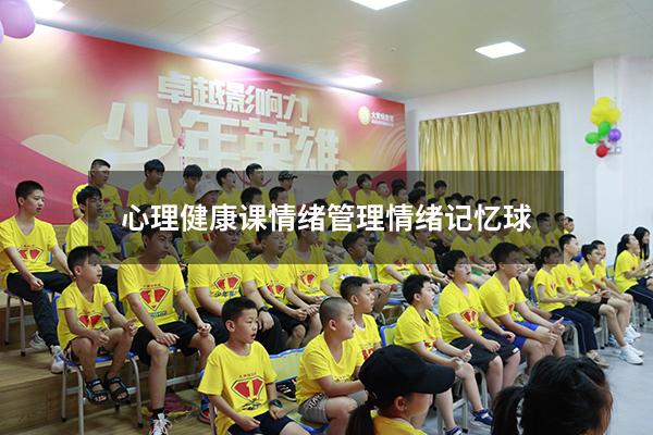 心理健康课情绪管理情绪记忆球