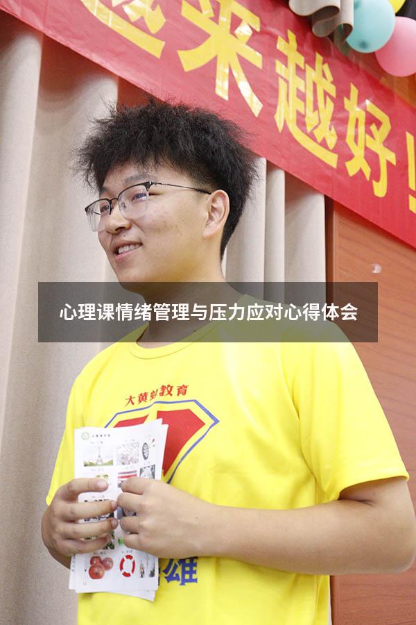 心理课情绪管理与压力应对心得体会